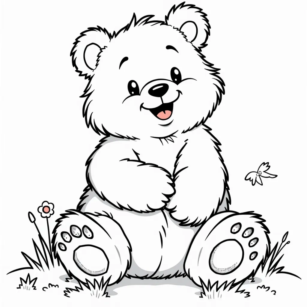 a bear coloring pages