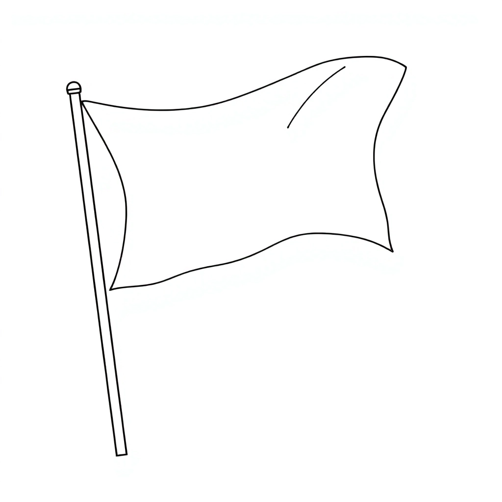 flag waves drawing Coloring Pages