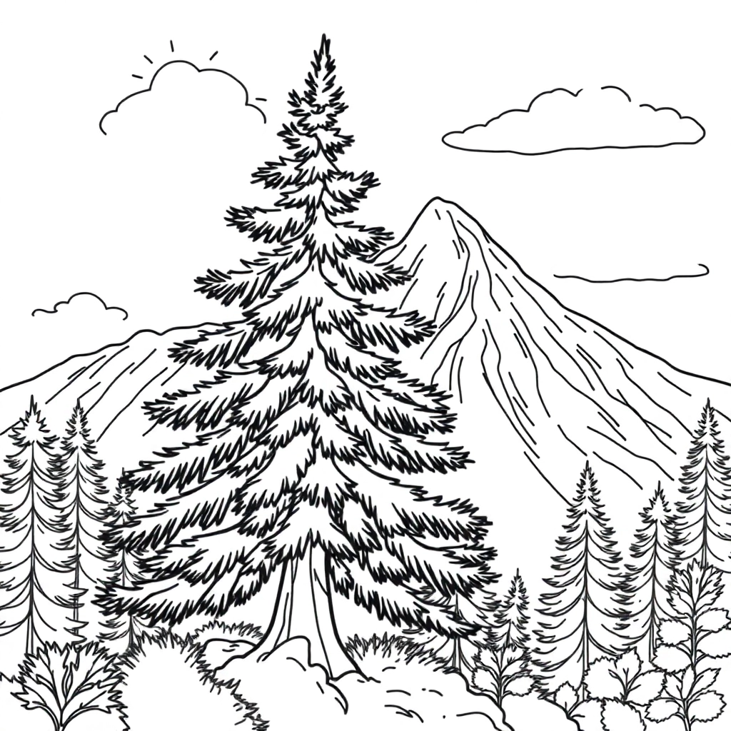 黄山迎客松 صفحات التلوين