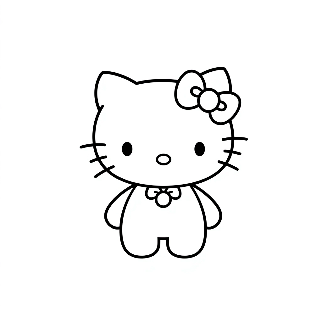 hello kitty صفحات التلوين