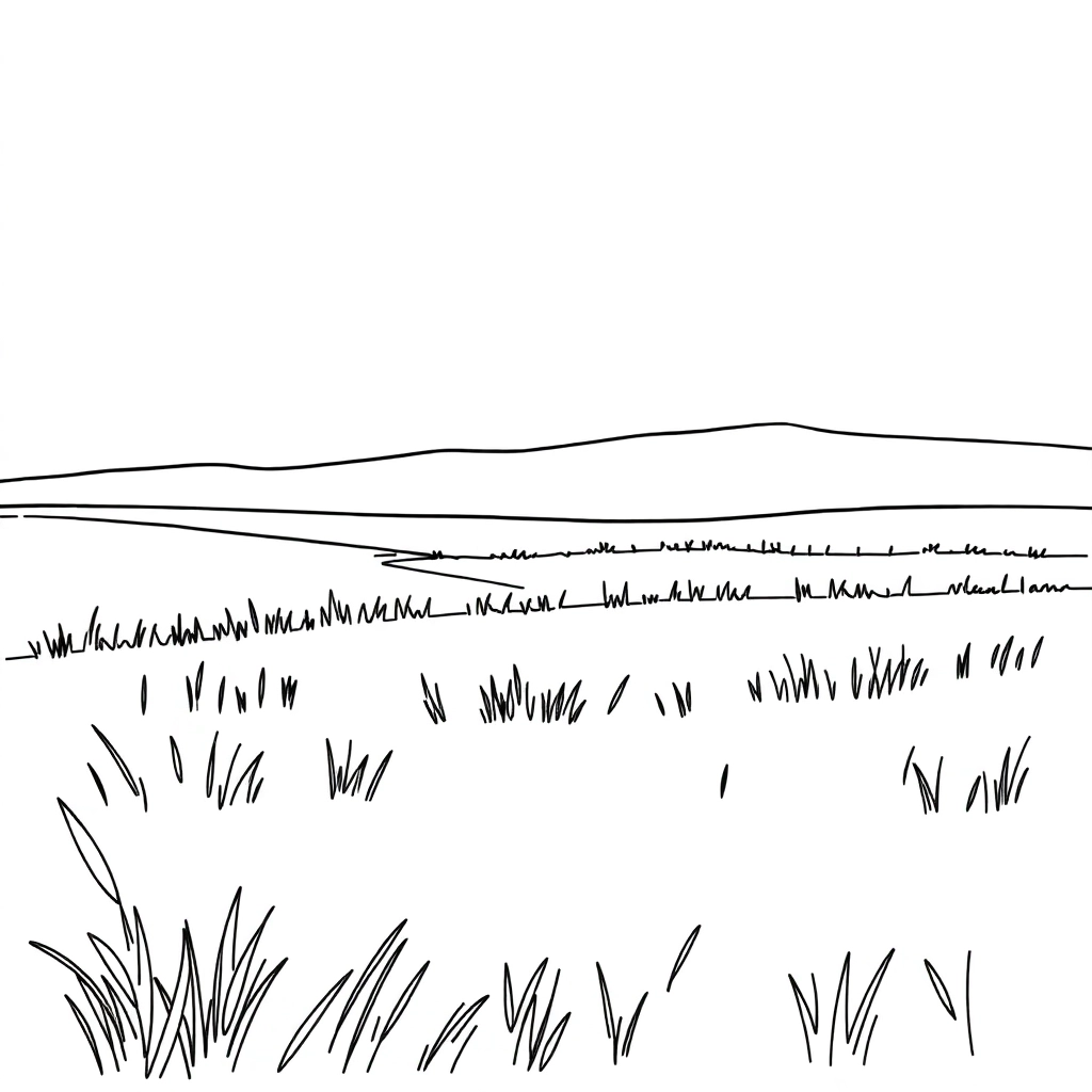 草原风景 صفحات التلوين