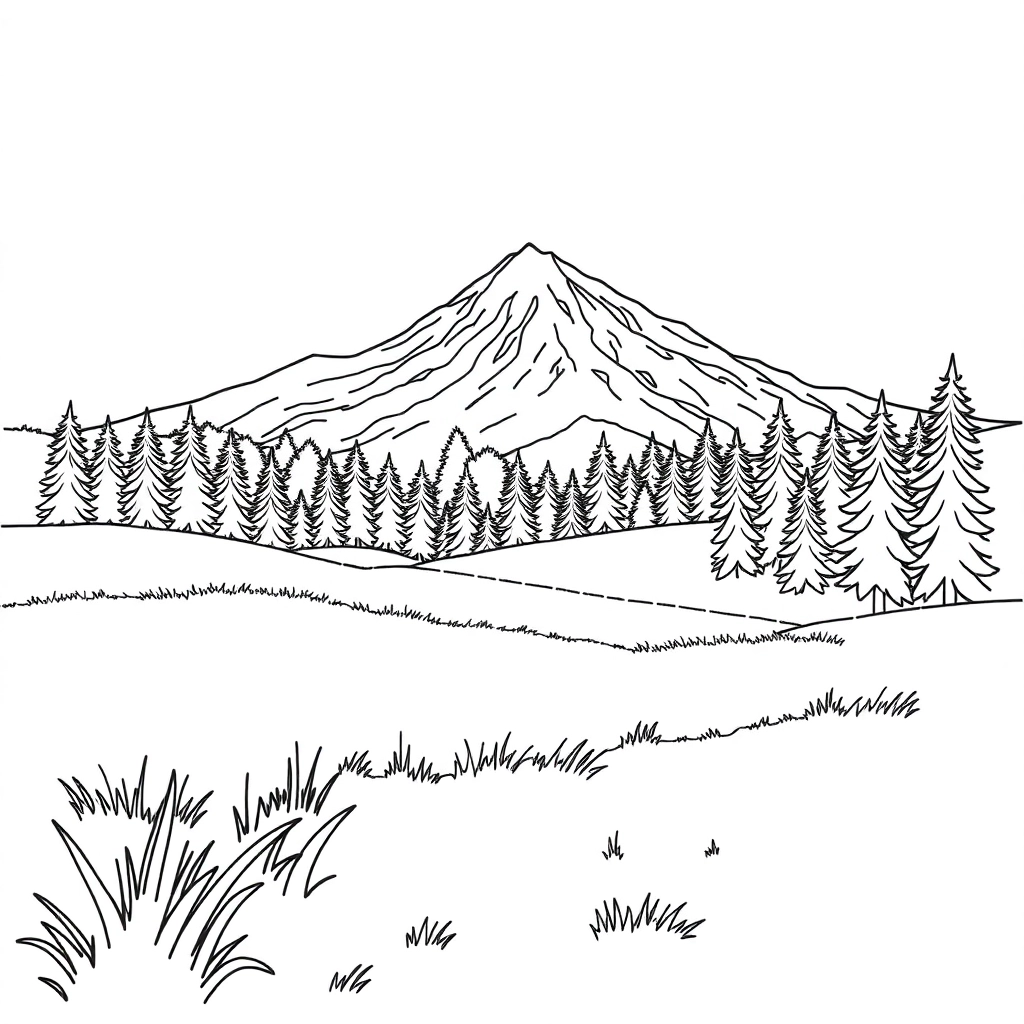 草原雪山森林 صفحات التلوين