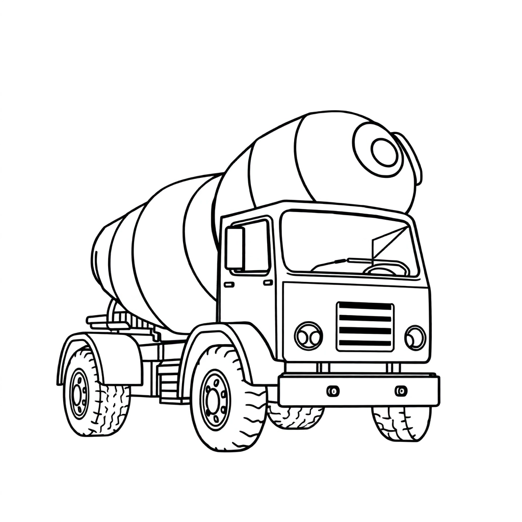 水泥攪拌車 صفحات التلوين