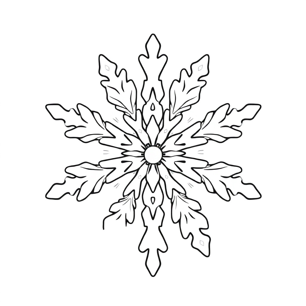 雪花 Páginas para Colorear