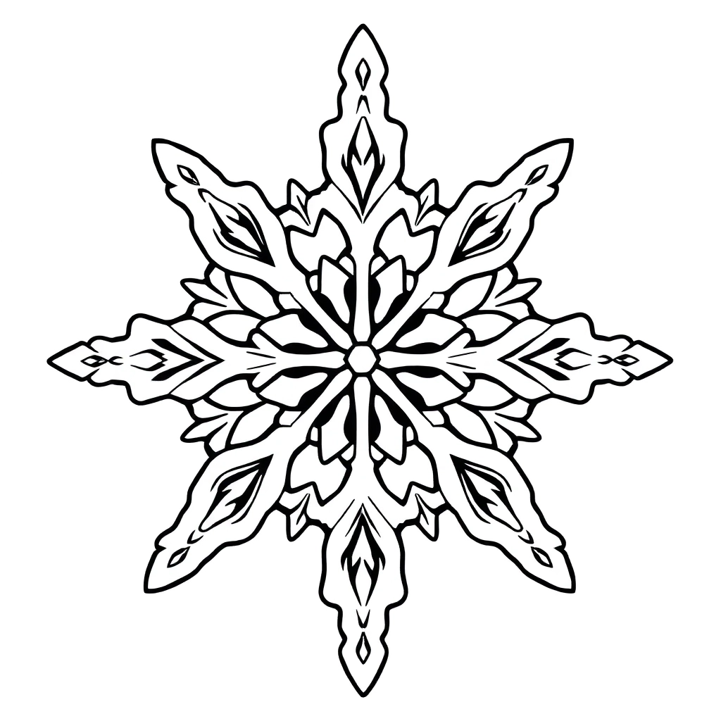 snowflake Páginas para Colorear
