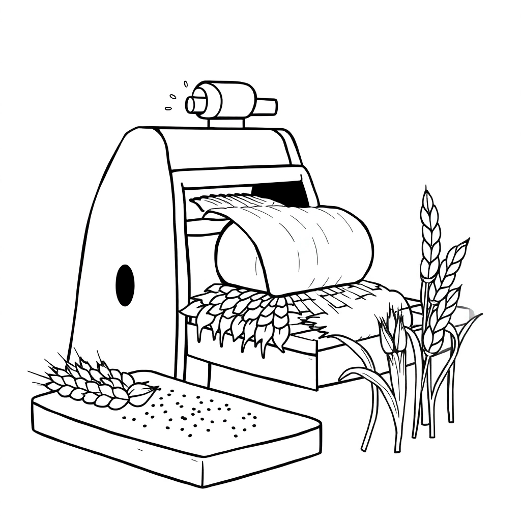 wheat qu production proces Páginas para Colorear