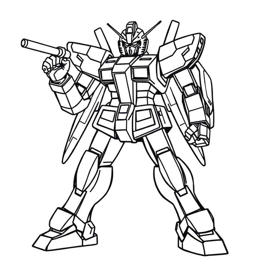 gundam Páginas para Colorear