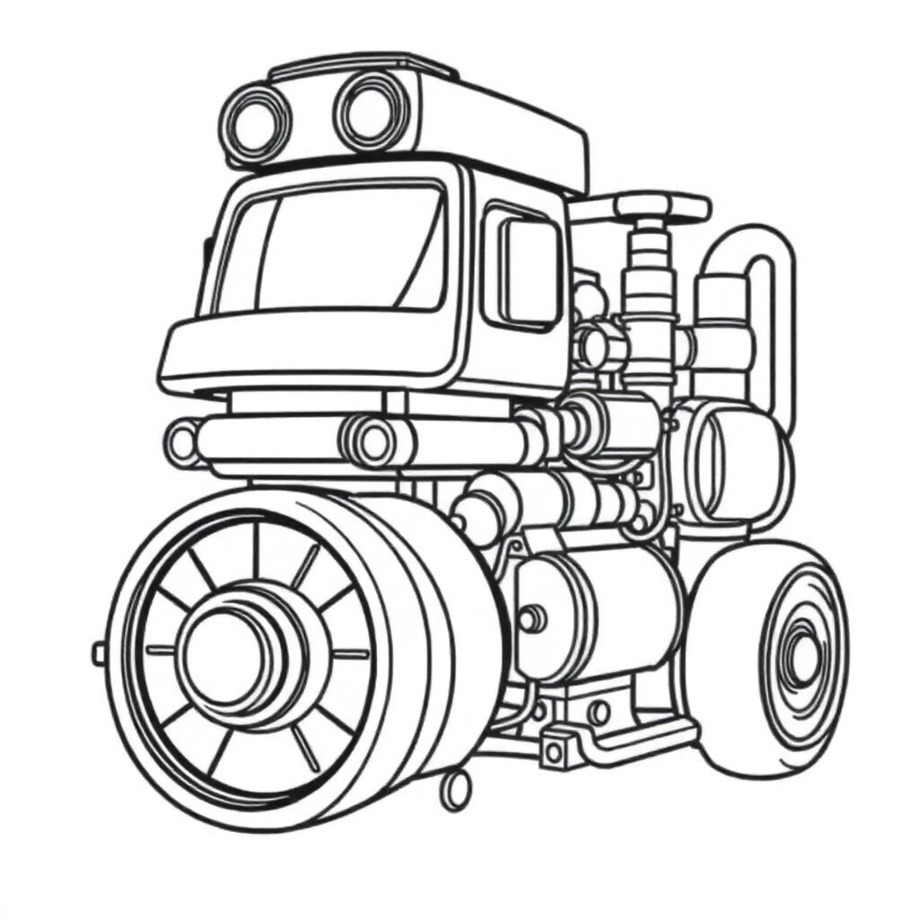 Opposed engine Páginas para Colorear