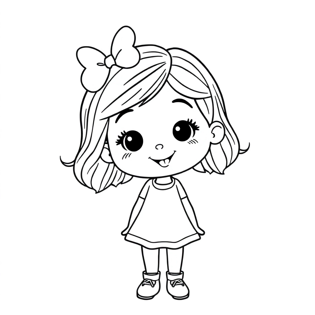 卡通动漫中的一个女生 Coloring Pages