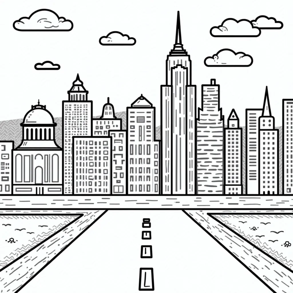  city coloring pages