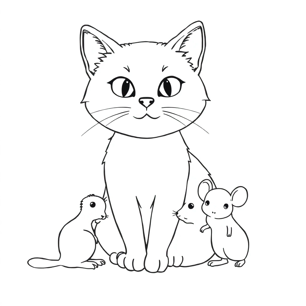 生成经典卡通动画片中的猫和老鼠 صفحات التلوين