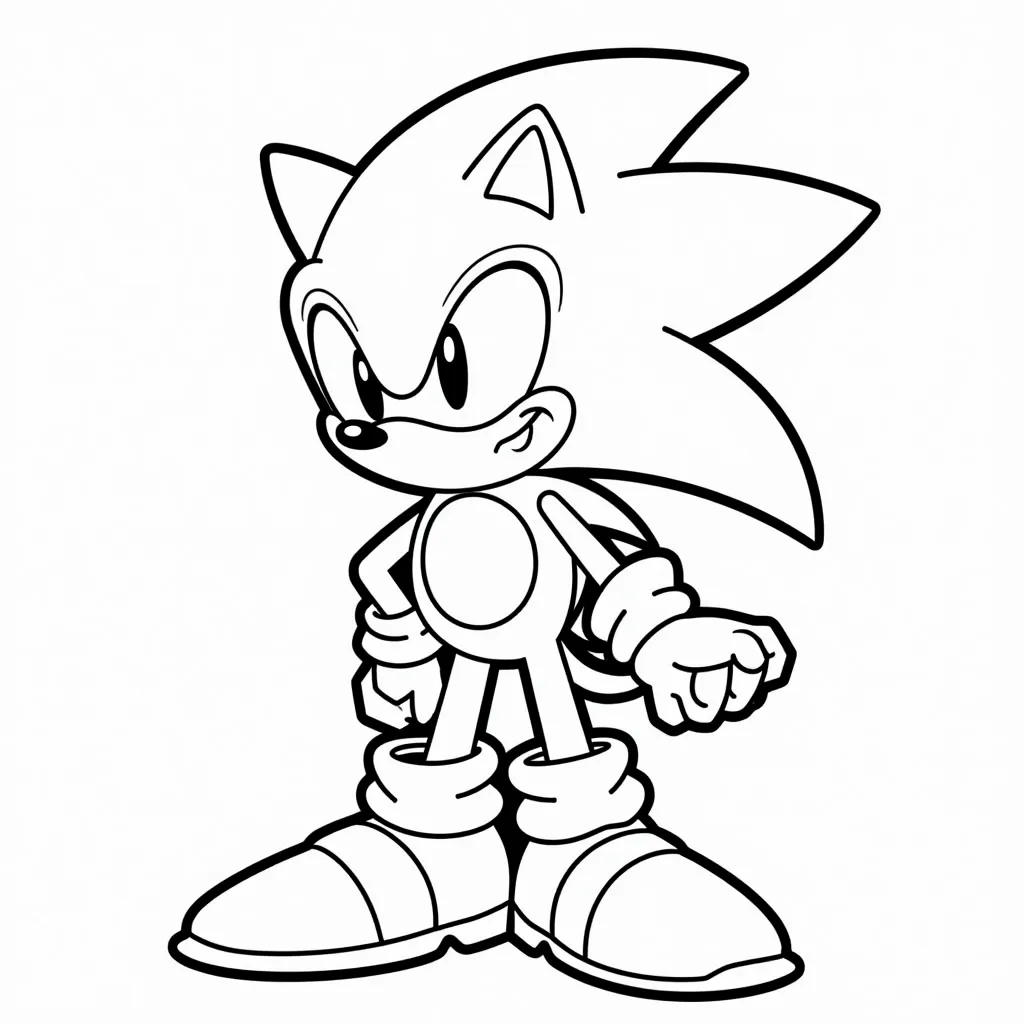 Sonic prime with 9 tails coloring pages