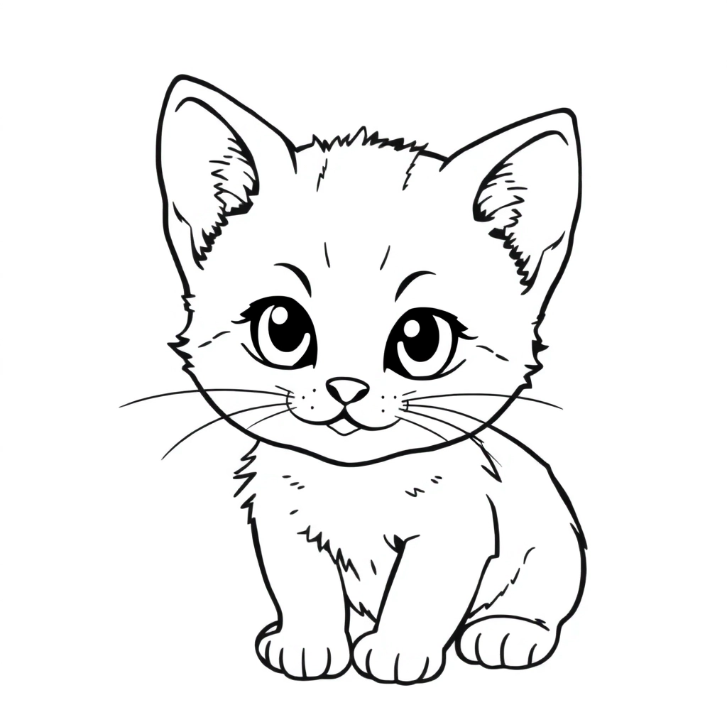 可爱的小猫图片 صفحات التلوين
