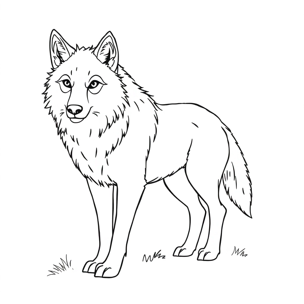 A wolf Coloring Pages