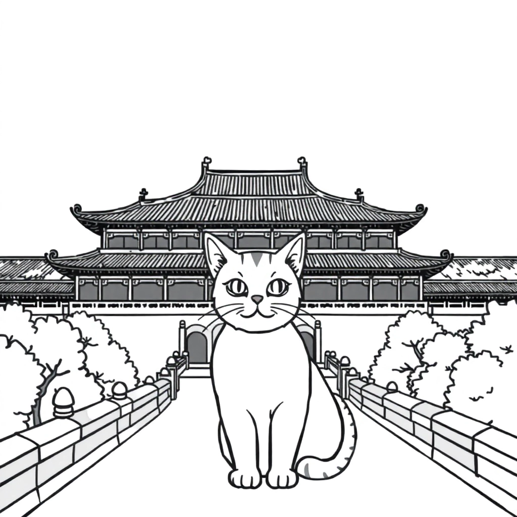 故宫的猫 صفحات التلوين