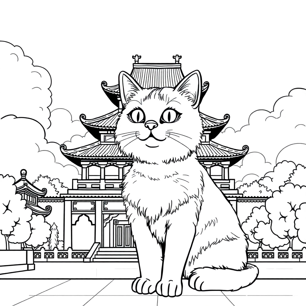 故宫的猫 صفحات التلوين