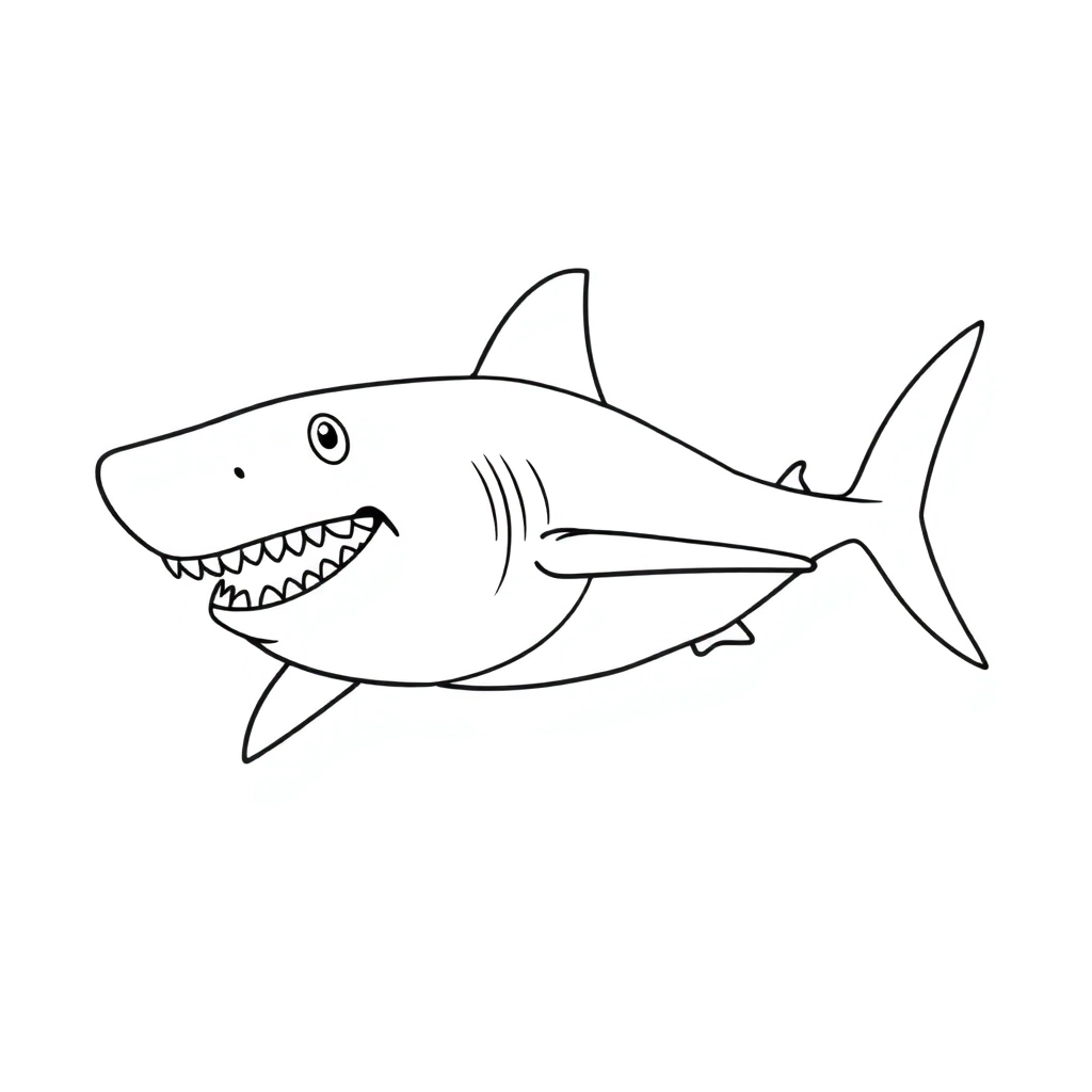 鲨鱼 Coloring Pages