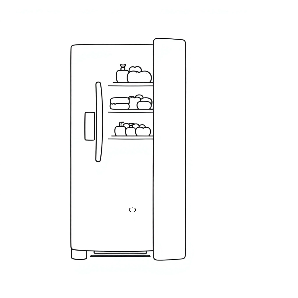 Fridge Coloring Pages