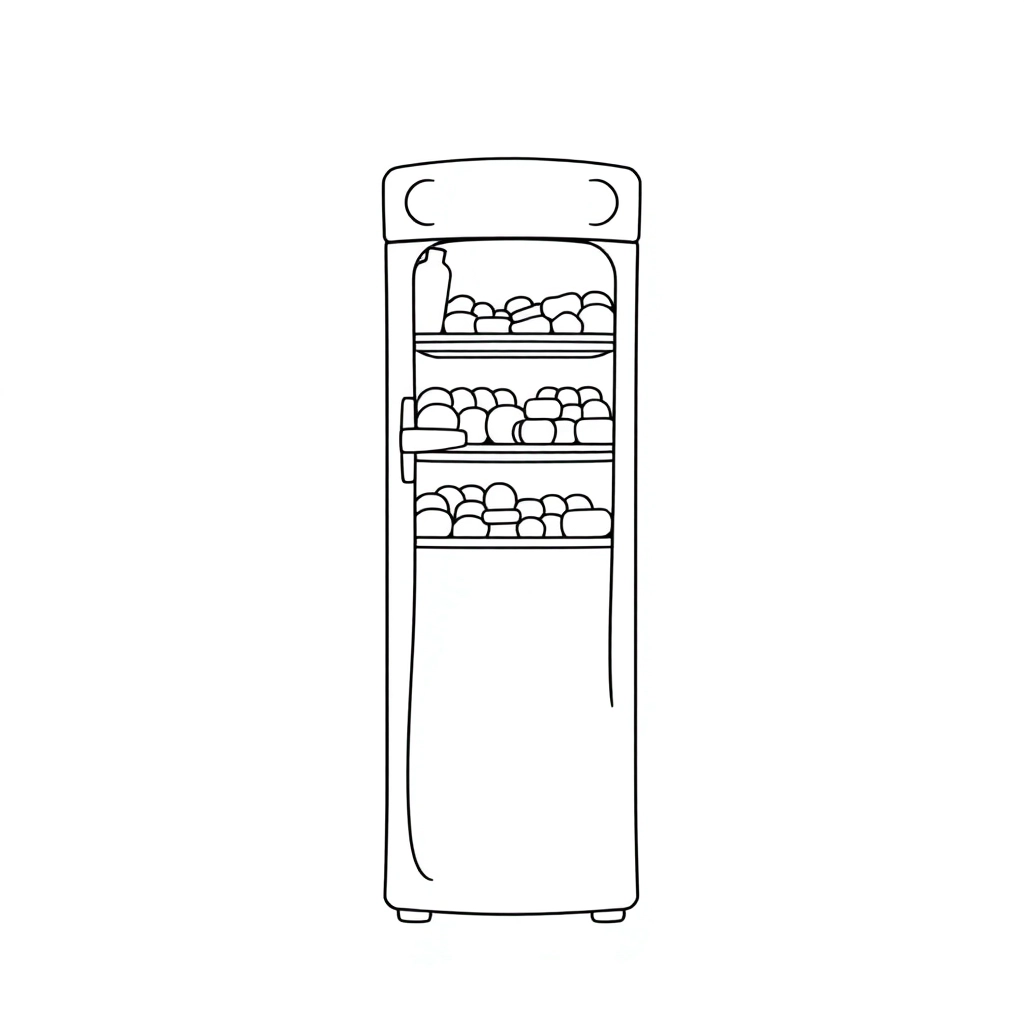 Upright freezer Coloring Pages