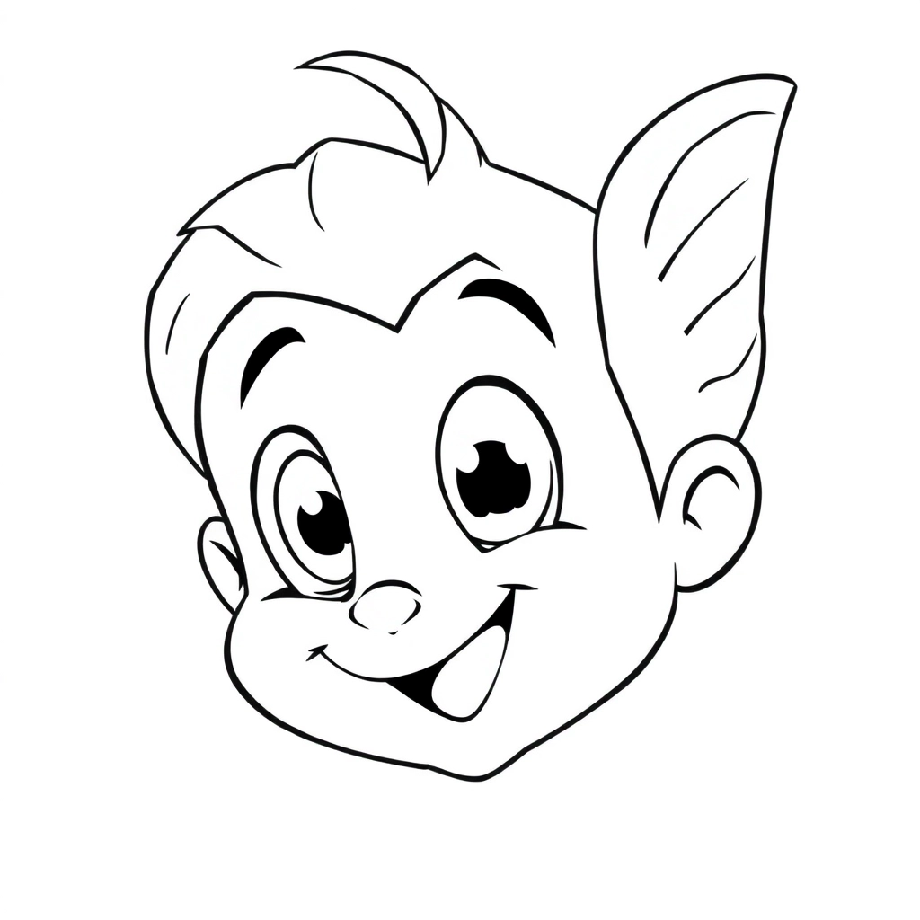 正在打嗝的一个表情上半身打嗝气 Coloring Pages