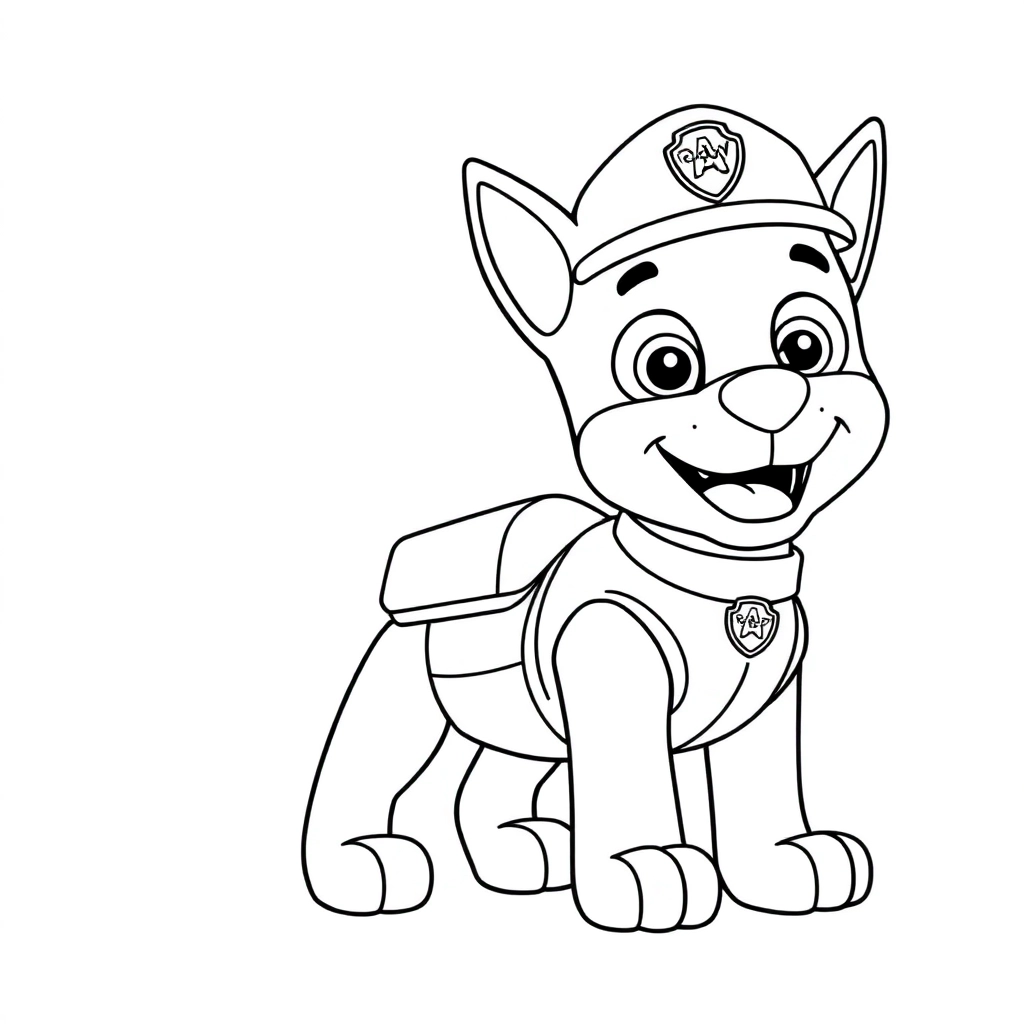 PAW Patrol Chase Coloring Pages