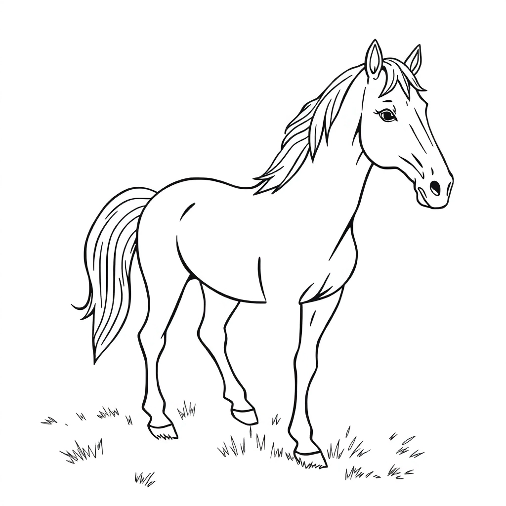 handsome horse Coloring Pages