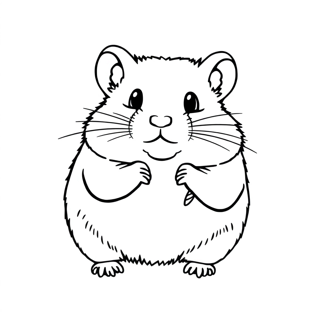 hamster Páginas para Colorear