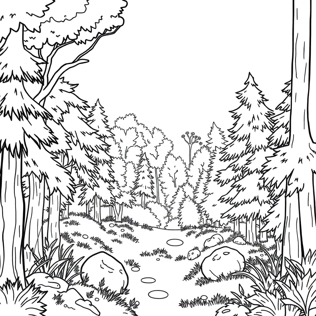 forest صفحات التلوين
