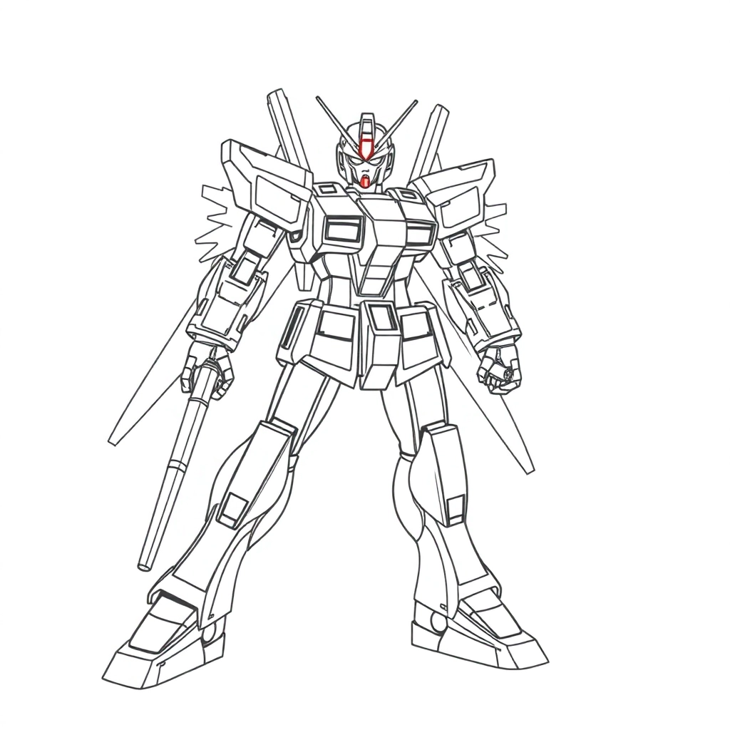gundam Páginas para Colorear