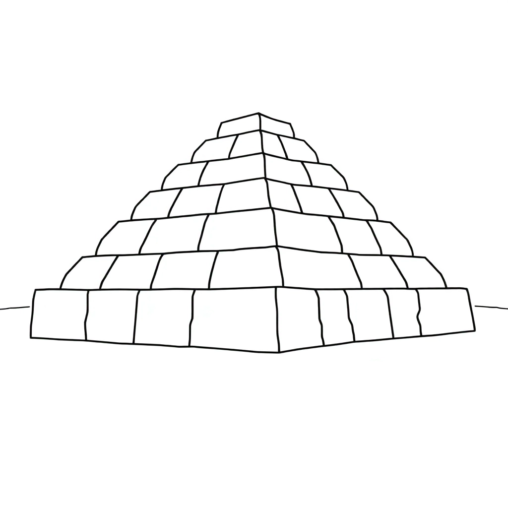 一座金字塔 Páginas para Colorear