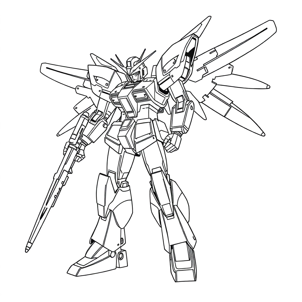 gundam Páginas para Colorear