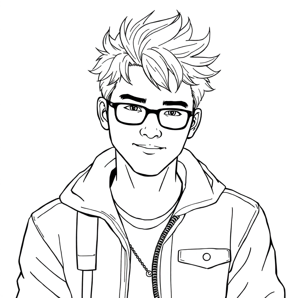 人物明星周杰伦 Coloring Pages