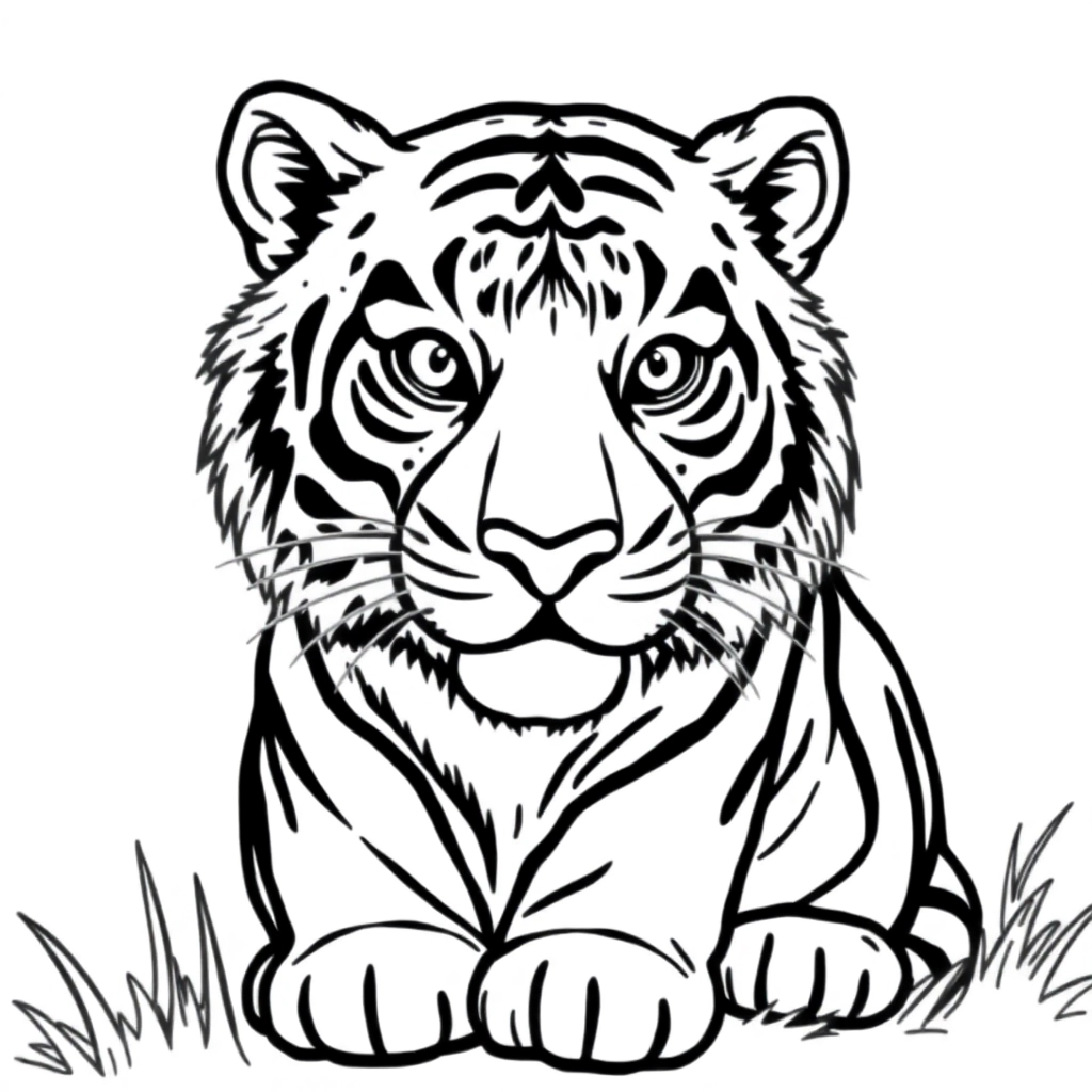 tiger صفحات التلوين