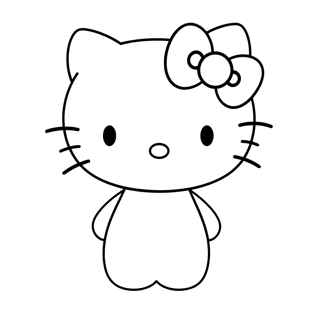 hello Kitty صفحات التلوين