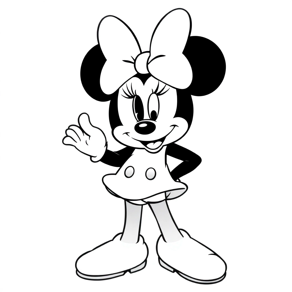 minnie mouse صفحات التلوين