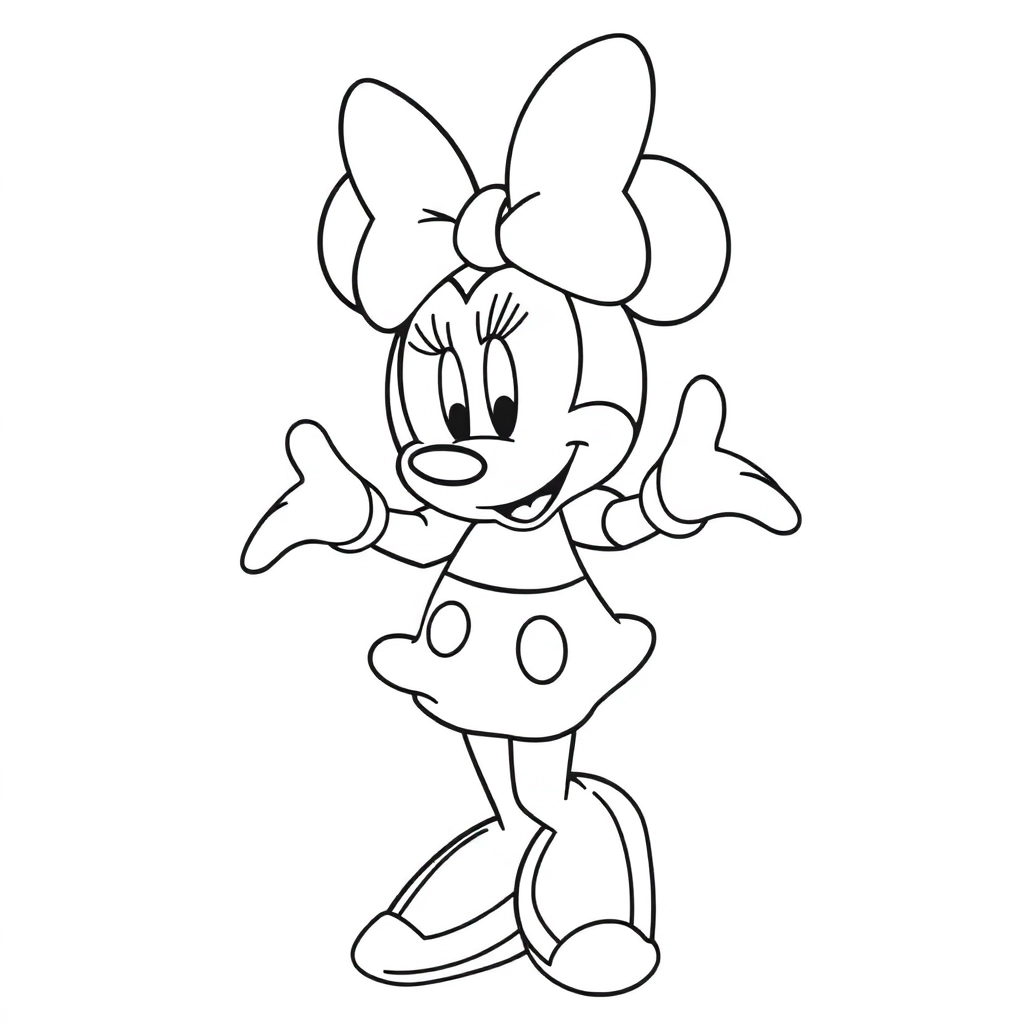 minnie mouse صفحات التلوين