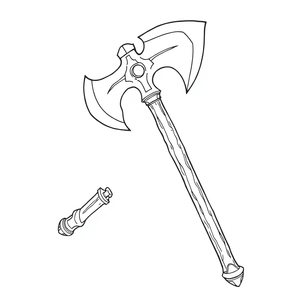 battle axe Páginas para Colorear
