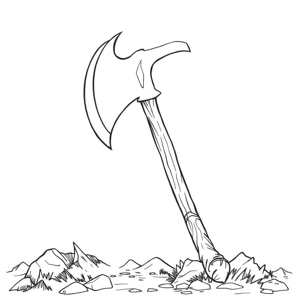 battle axe Páginas para Colorear