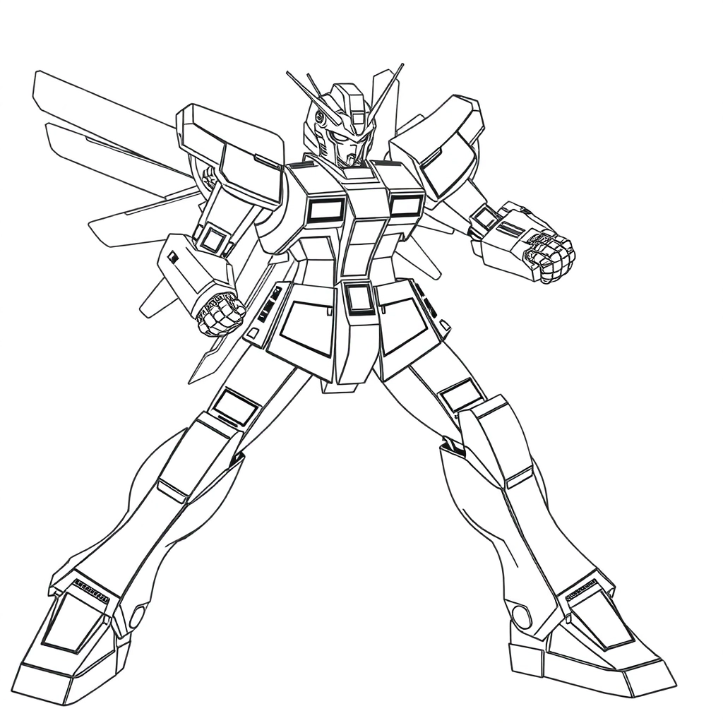 gundam Páginas para Colorear