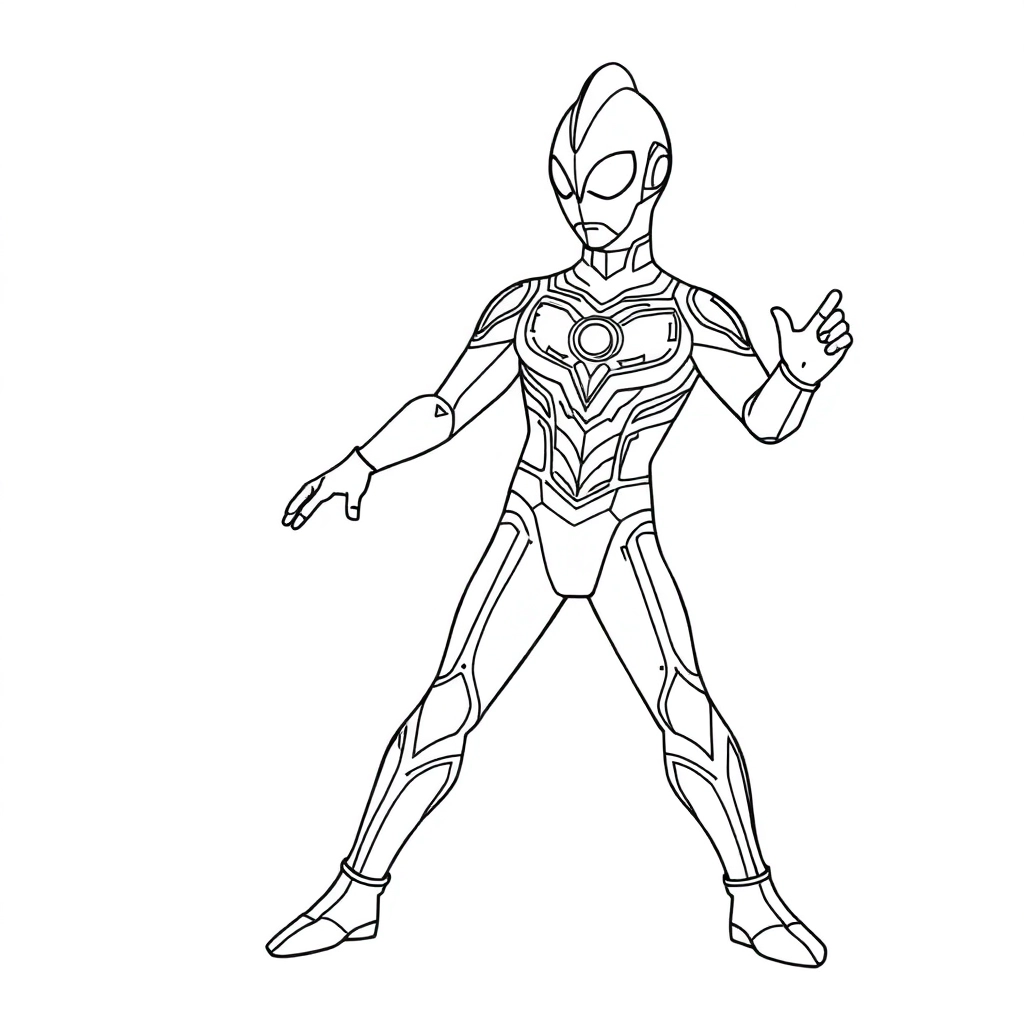 ultraman Páginas para Colorear