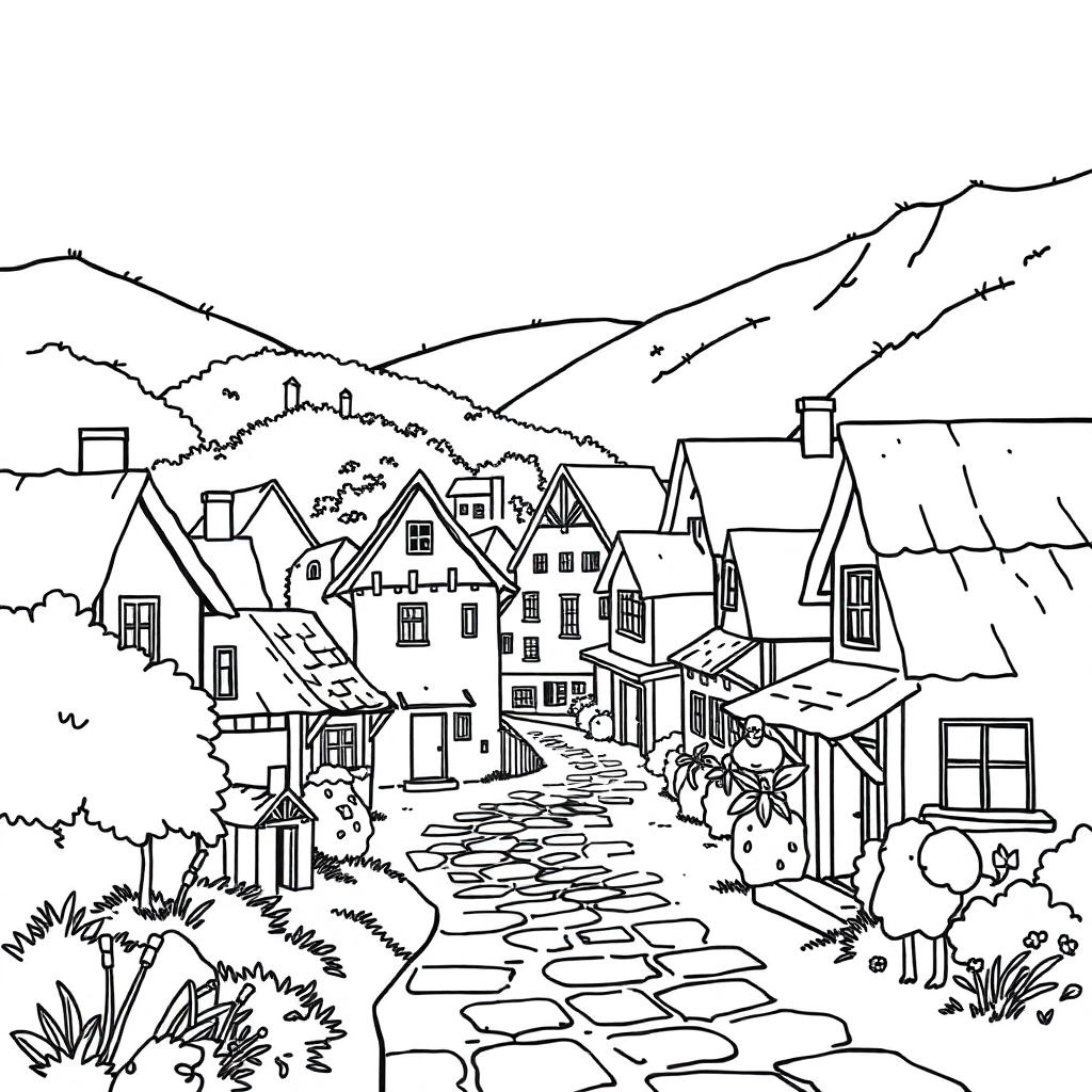 village صفحات التلوين