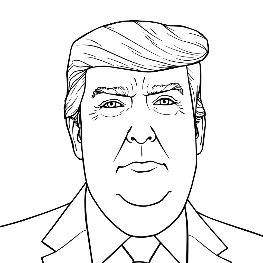 donald trump صفحات التلوين