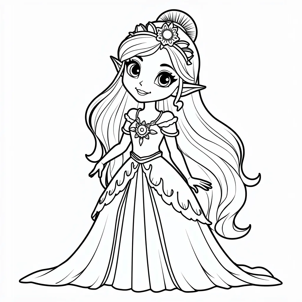 精灵梦叶罗丽里面的冰公主 coloring pages