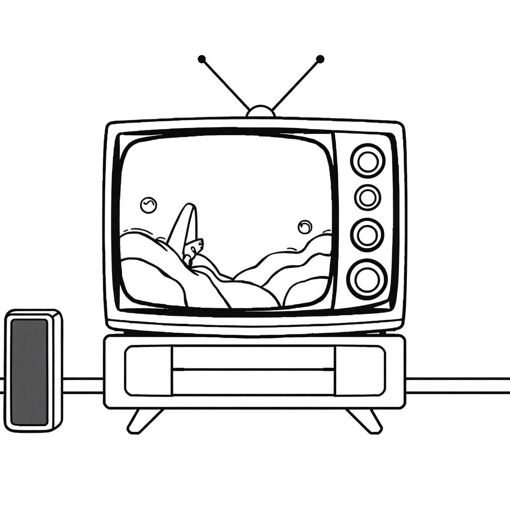 tv Páginas para Colorear