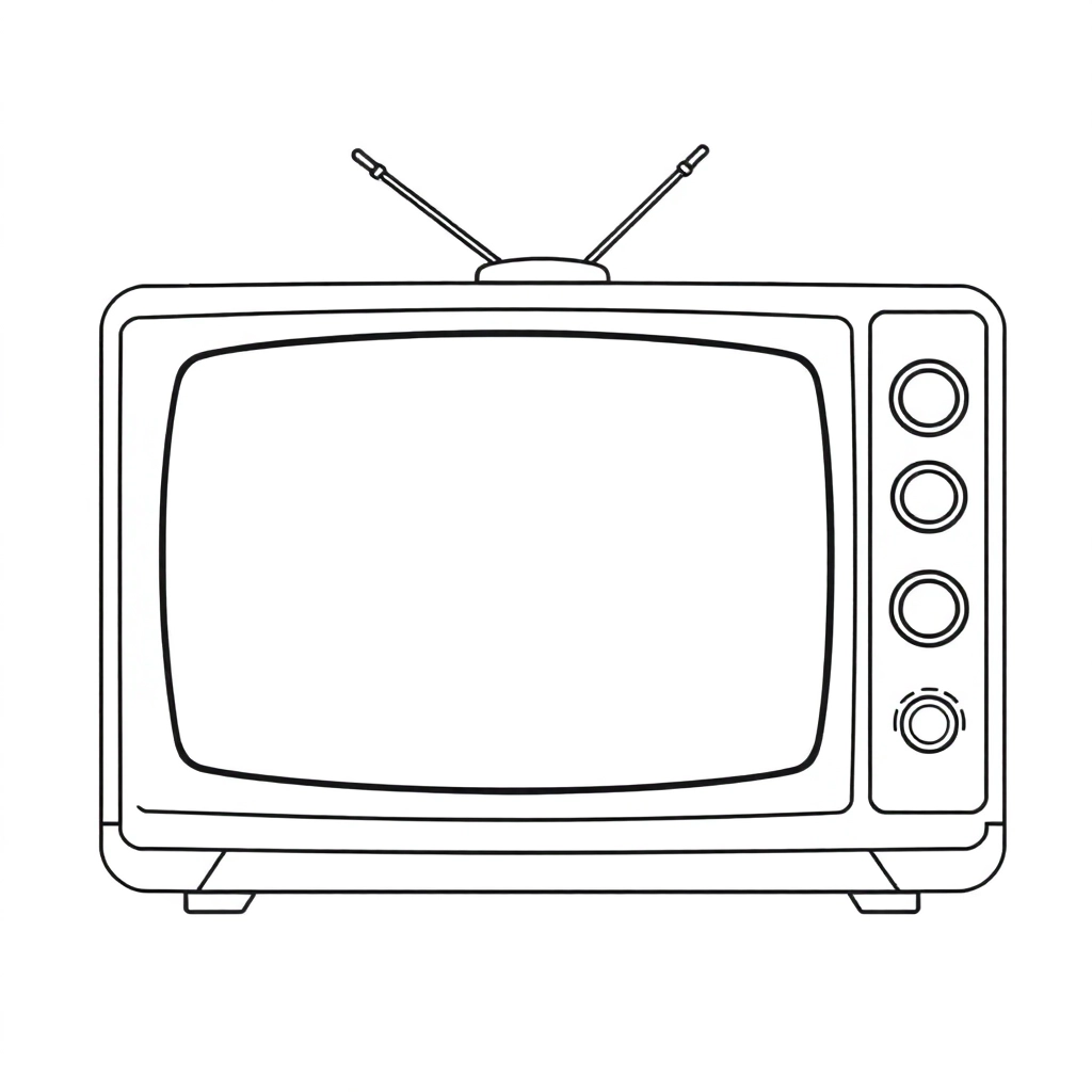 tv Páginas para Colorear