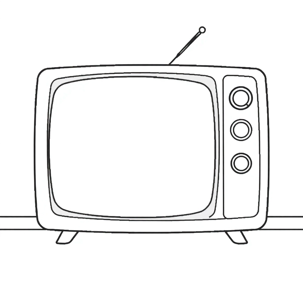 tv lcd Páginas para Colorear