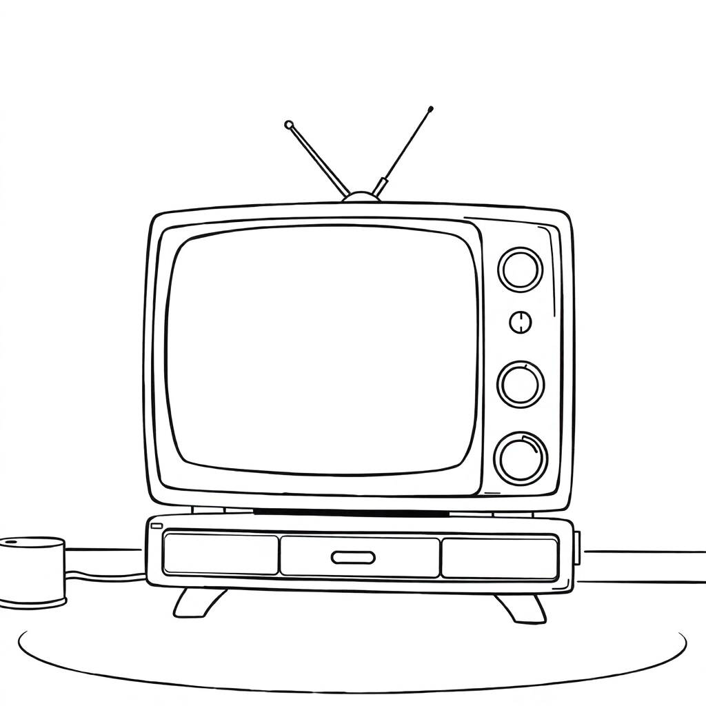 tv lcd Páginas para Colorear