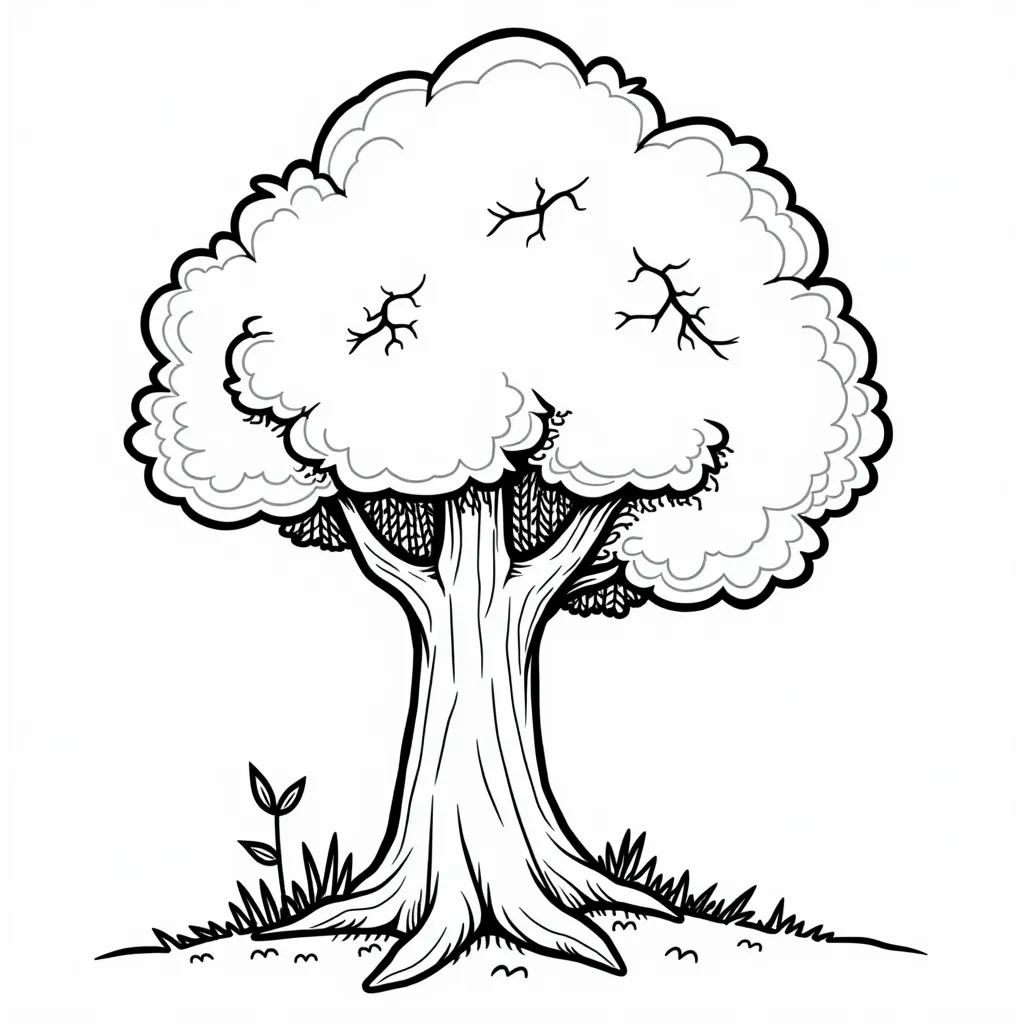 carton tree coloring pages