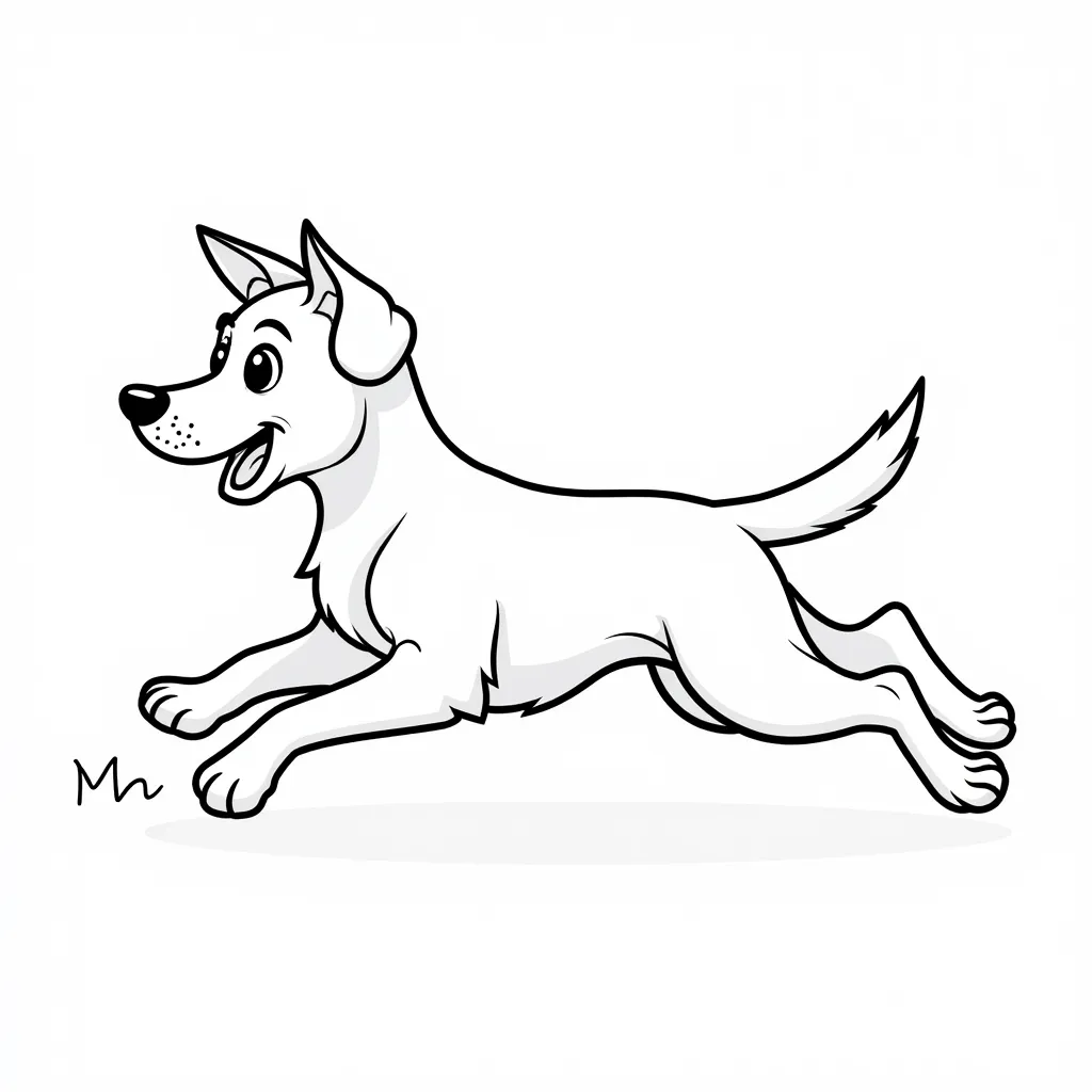 running dog coloring pages