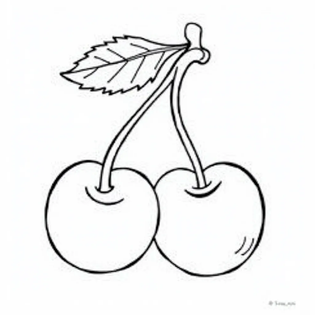 cherry coloring pages